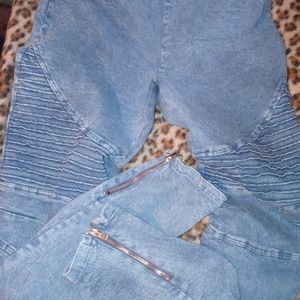 Fashion Nova Faded Denim Jegging Size XL